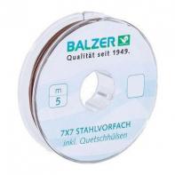 Поводочный стальной материал без оплетки 7х7 Balzer +10 обж.труб. 5м 6кг (коричневый) (14570 006)